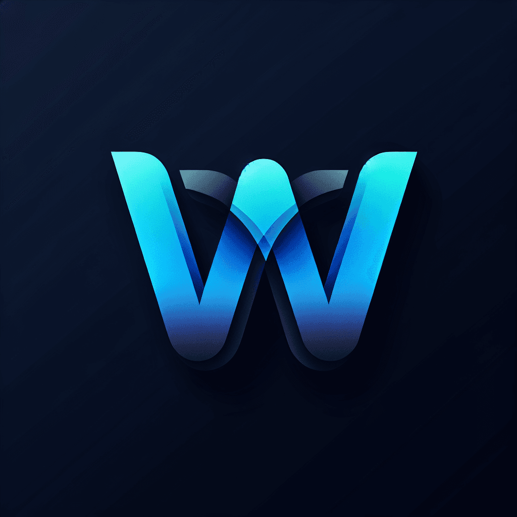 blue letter w