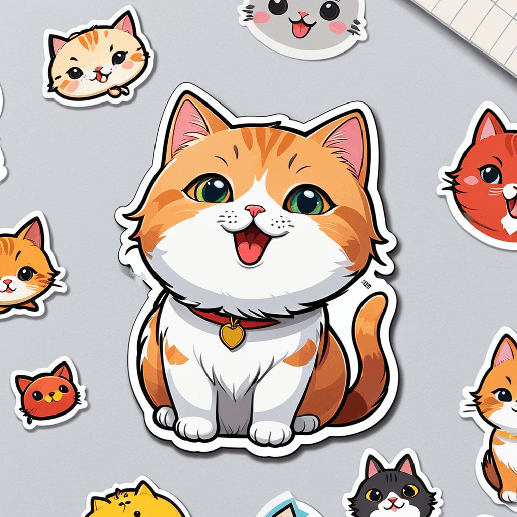 cat stickers made with stockimg.ai