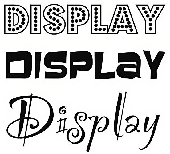 display fonts