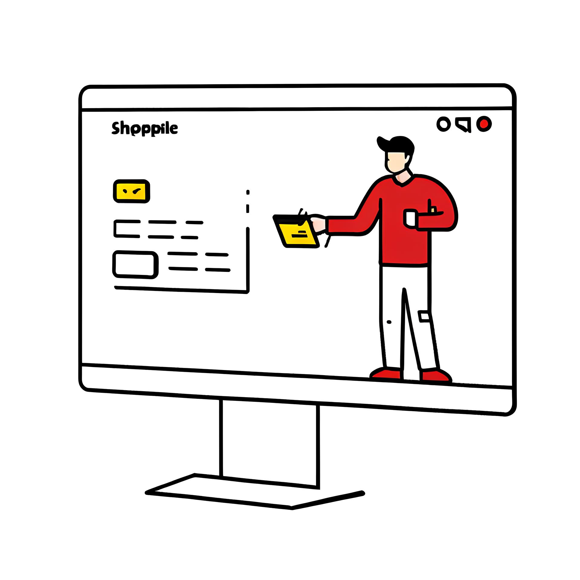 shopping website illustration