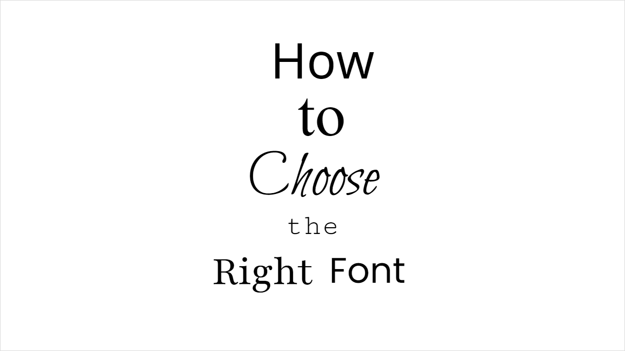 title How to Choose Fonts for Design