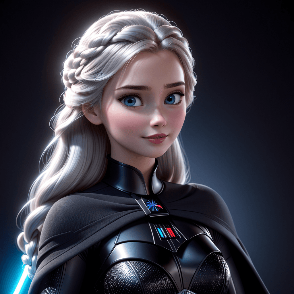 elsa as darth vader