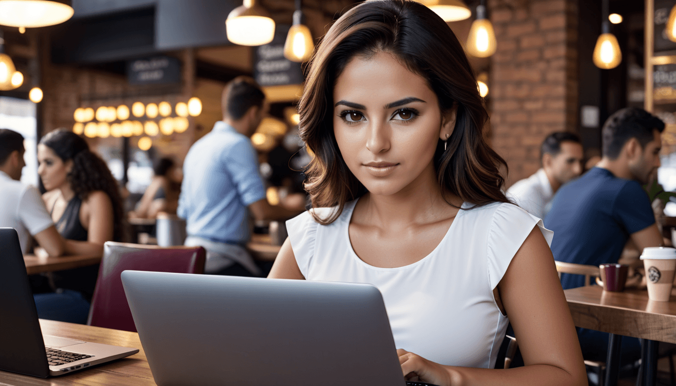 girl using laptop