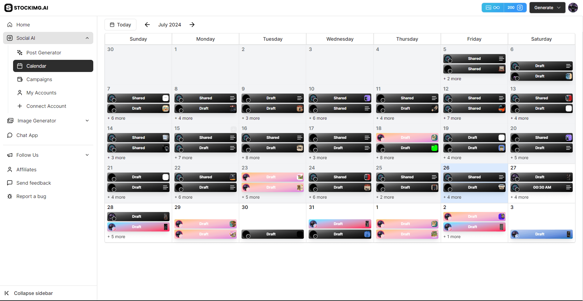 social calendar